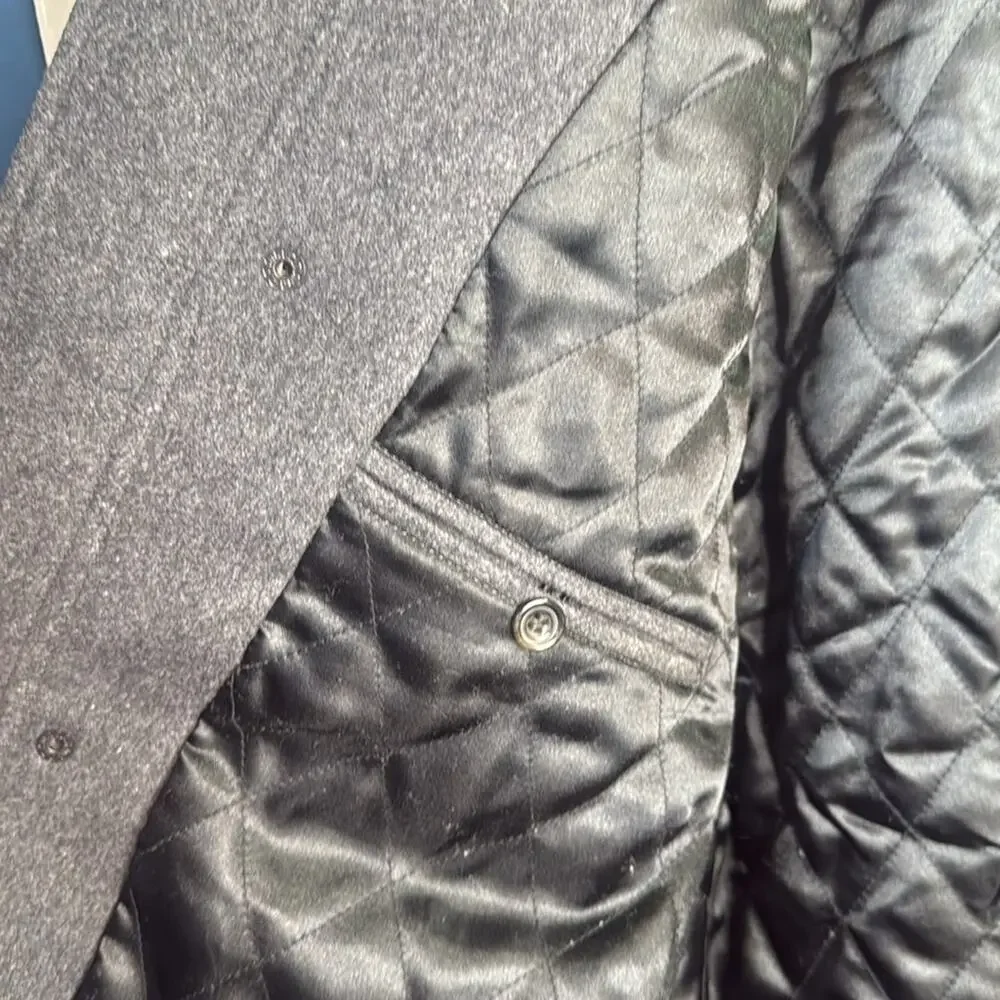 Murano Men’s Gray Wool-blend Military Style Jacket Sz Large